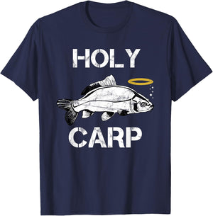 Holy Carp - Funny Carp Fishing T-Shirt - T-Shirt | Navy