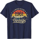 Vintage 1961 Limited Edition 65th Birthday 65 Years Old Men T-Shirt - T-Shirt | Navy