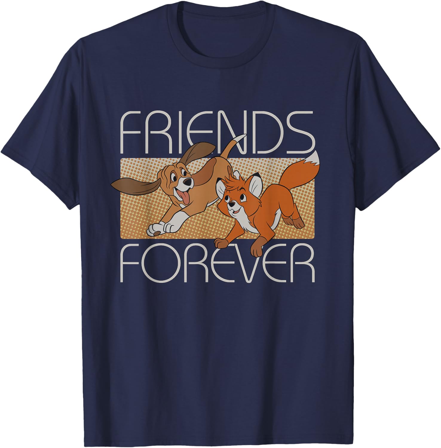 Disney The Fox and The Hound Friends Forever Small T-Shirt - T-Shirt | Navy