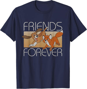 Disney The Fox and The Hound Friends Forever Small T-Shirt - T-Shirt | Navy