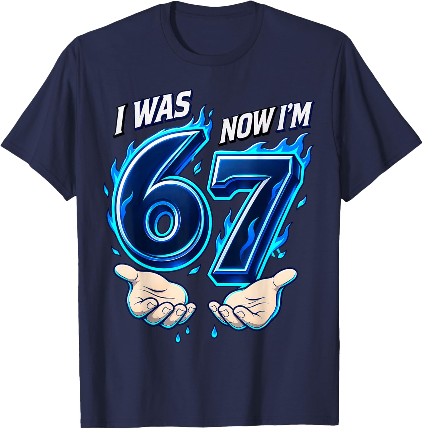 I was 6 Now I'm 7 7th Birthday 6 7 Meme Boys T-Shirt - T-Shirt | Navy
