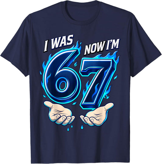 I was 6 Now I'm 7 7th Birthday 6 7 Meme Boys T-Shirt - T-Shirt | Navy