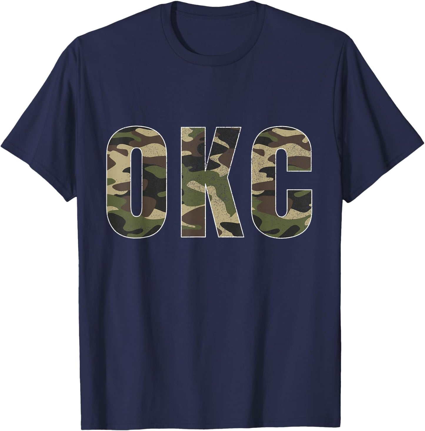 OKC Camo Vintage Print T-Shirt - T-Shirt | Navy