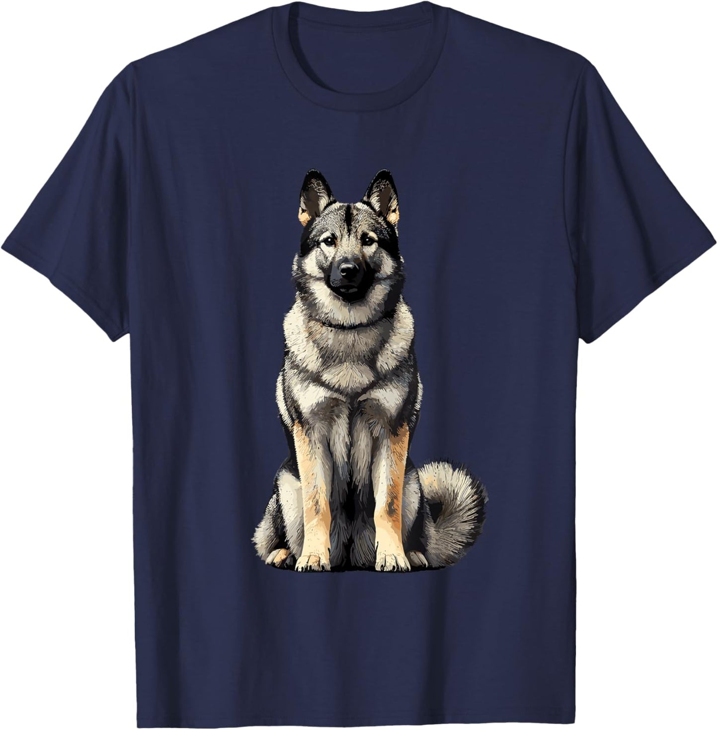 Norwegian Elkhound T-Shirt - T-Shirt | Navy