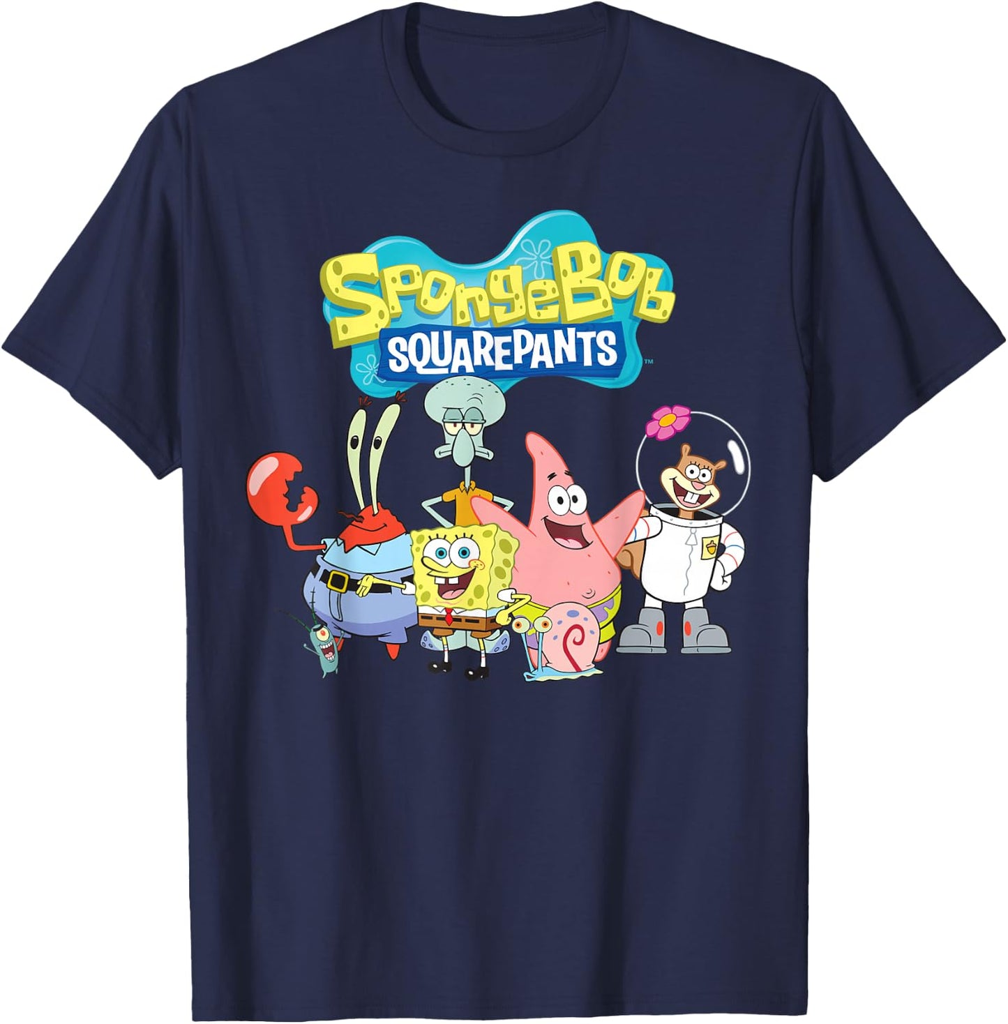 Spongebob Squarepants Friends T-Shirt - T-Shirt | Navy
