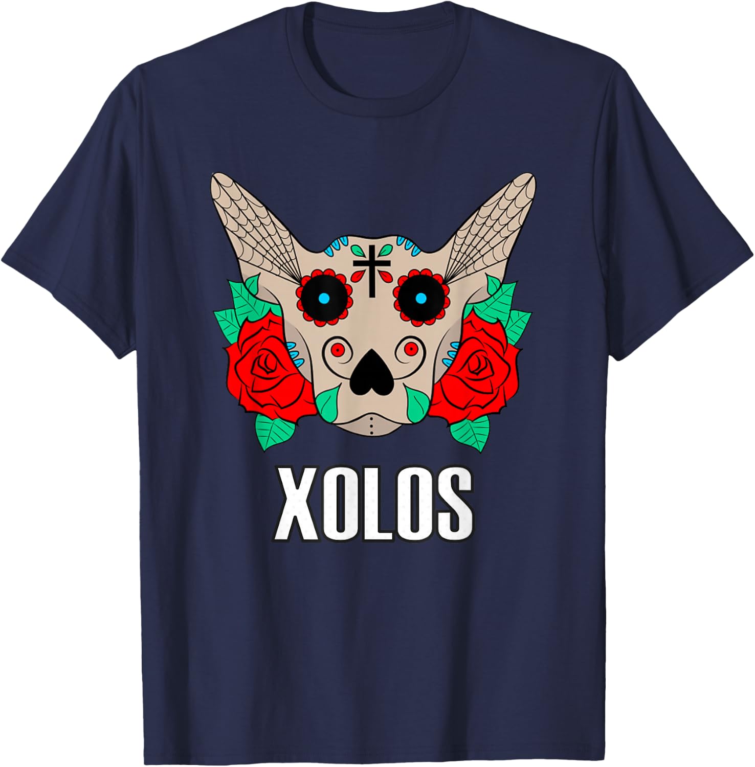 Xoloitzcuintli mexicano – tradición perrona T-Shirt - T-Shirt | Navy