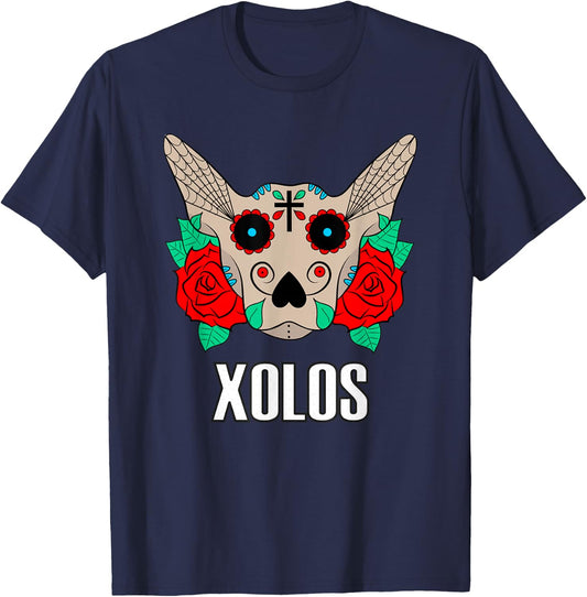 Xoloitzcuintli mexicano – tradición perrona T-Shirt - T-Shirt | Navy