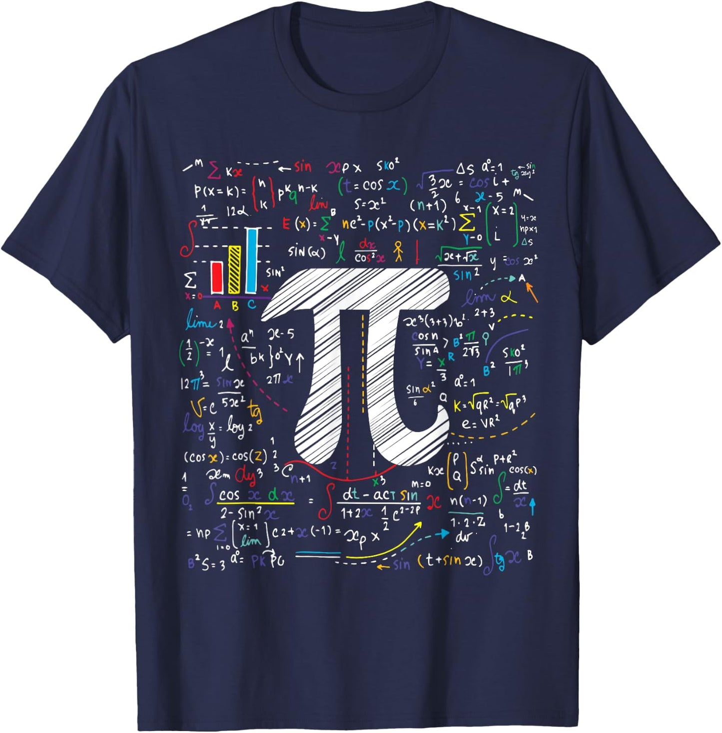 Pi Day Math Equation Math Teacher Student Geek Gifts Women Girls Kids T-Shirt - T-Shirt | Navy