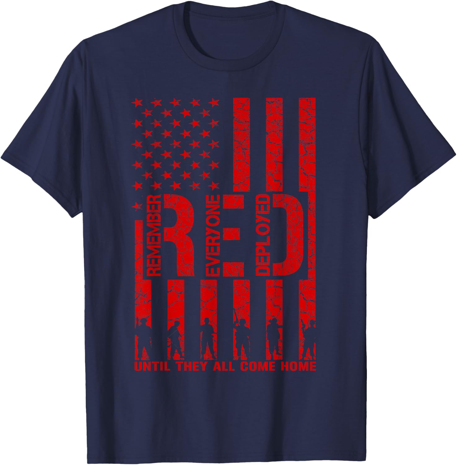 Red Friday Military Shirt - Veteran Deployed T-Shirt - T-Shirt | Navy