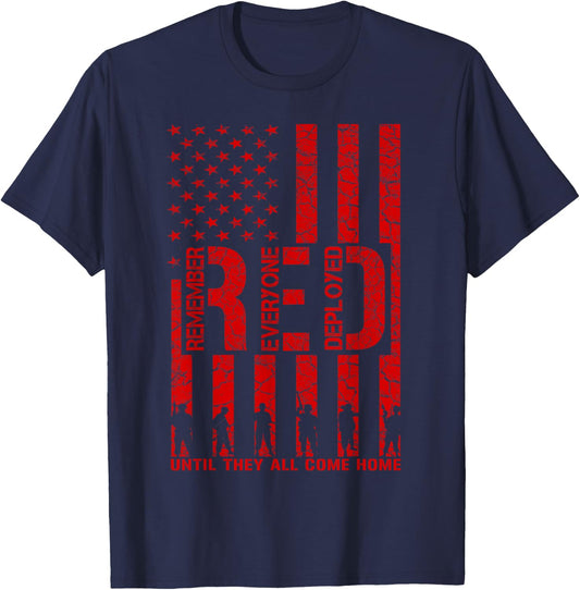 Red Friday Military Shirt - Veteran Deployed T-Shirt - T-Shirt | Navy