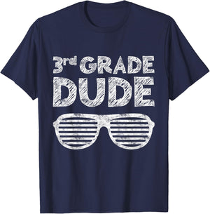 3rd Grade Dude Shirt Third Grade Boy Girl Back To School T-Shirt - T-Shirt | Navy