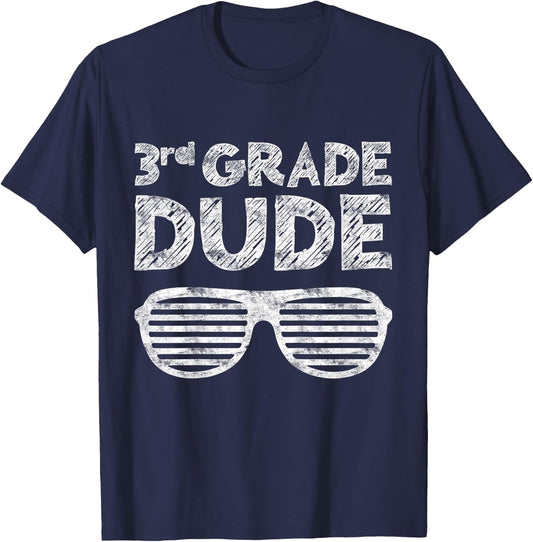 3rd Grade Dude Shirt Third Grade Boy Girl Back To School T-Shirt - T-Shirt | Navy