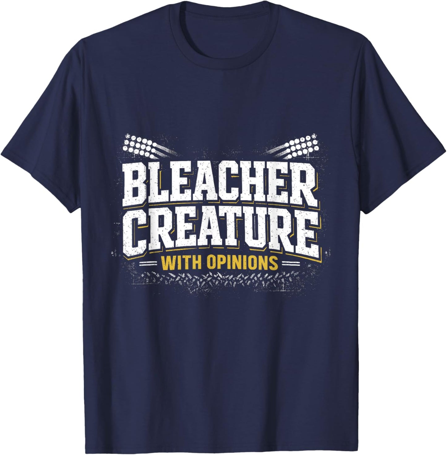Bleacher Creature with Opinions Sports Fan Stadium Youth Kid T-Shirt - T-Shirt | Navy