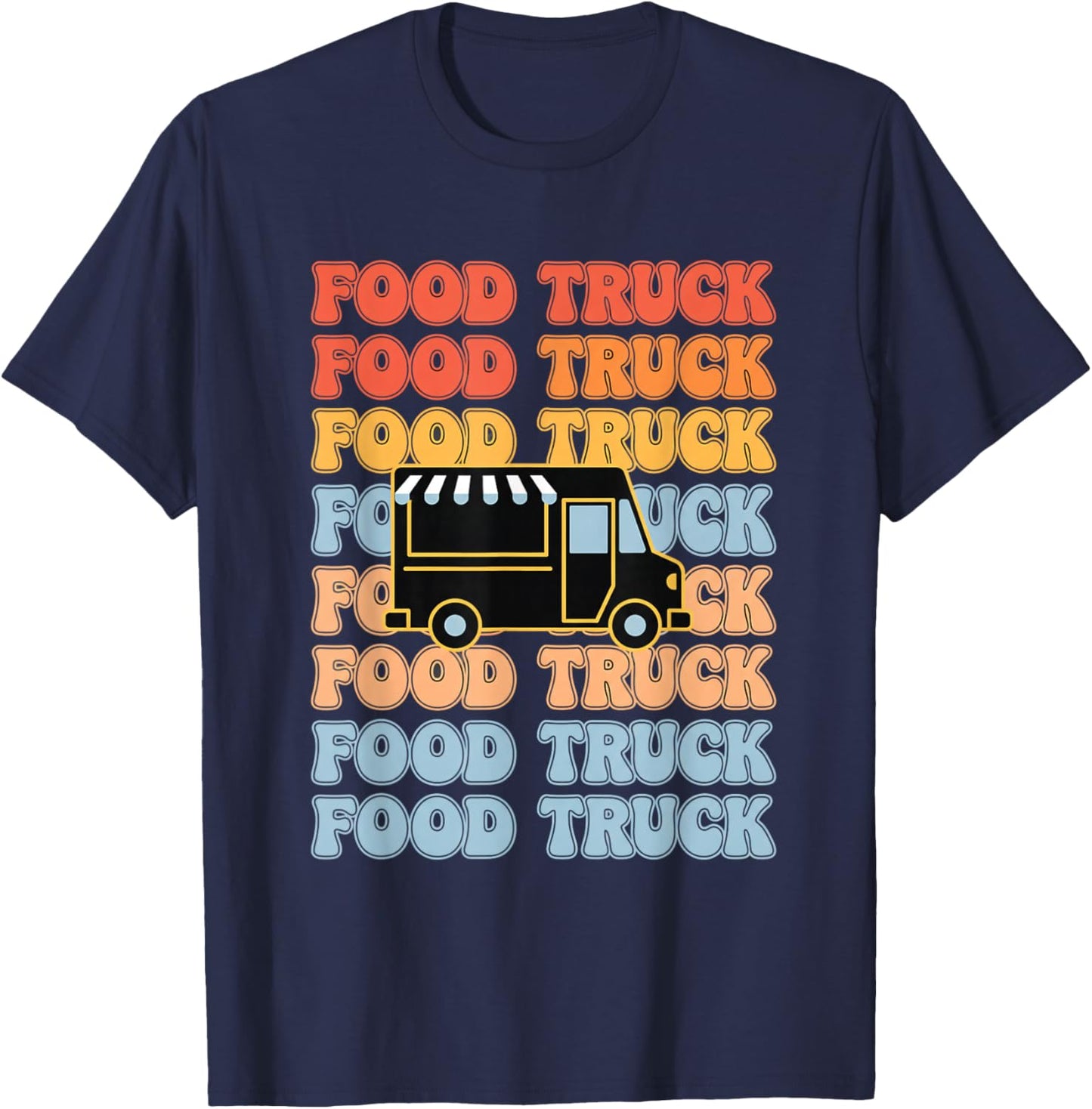 Food Truck Big Machines & Trucks Food Truck Kids T-Shirt - T-Shirt | Navy