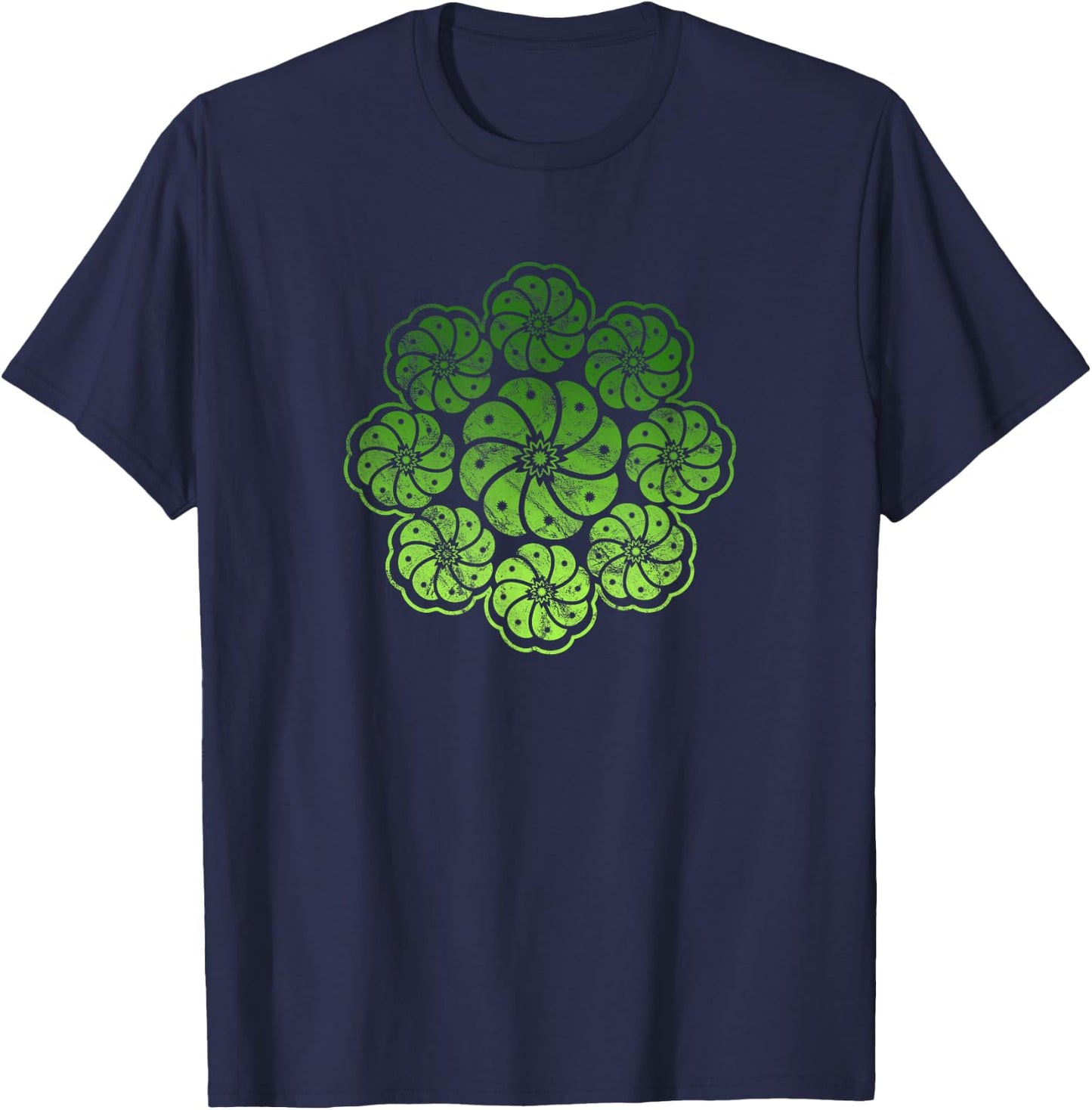 Peyote Cactus Symbol Mandala Lophophora Williamsii Desert T-Shirt - T-Shirt | Navy