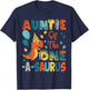 Auntie Of The One-A-Saurus 2Nd Birthday Dinosaur Party T-Shirt - T-Shirt | Navy