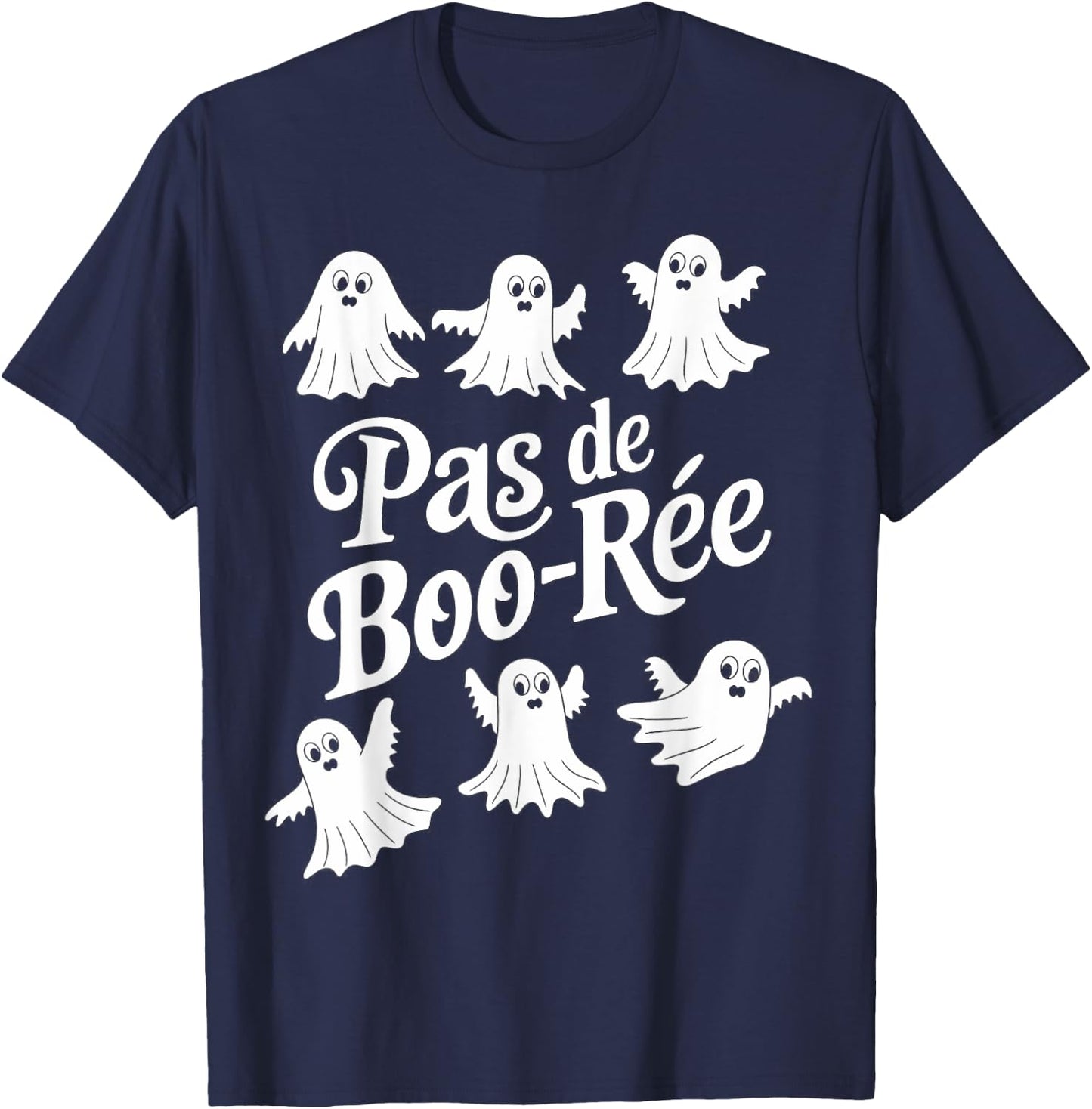 Pas De Boo-Ree Ballet Ghosts Halloween Dancer T-Shirt - T-Shirt | Navy