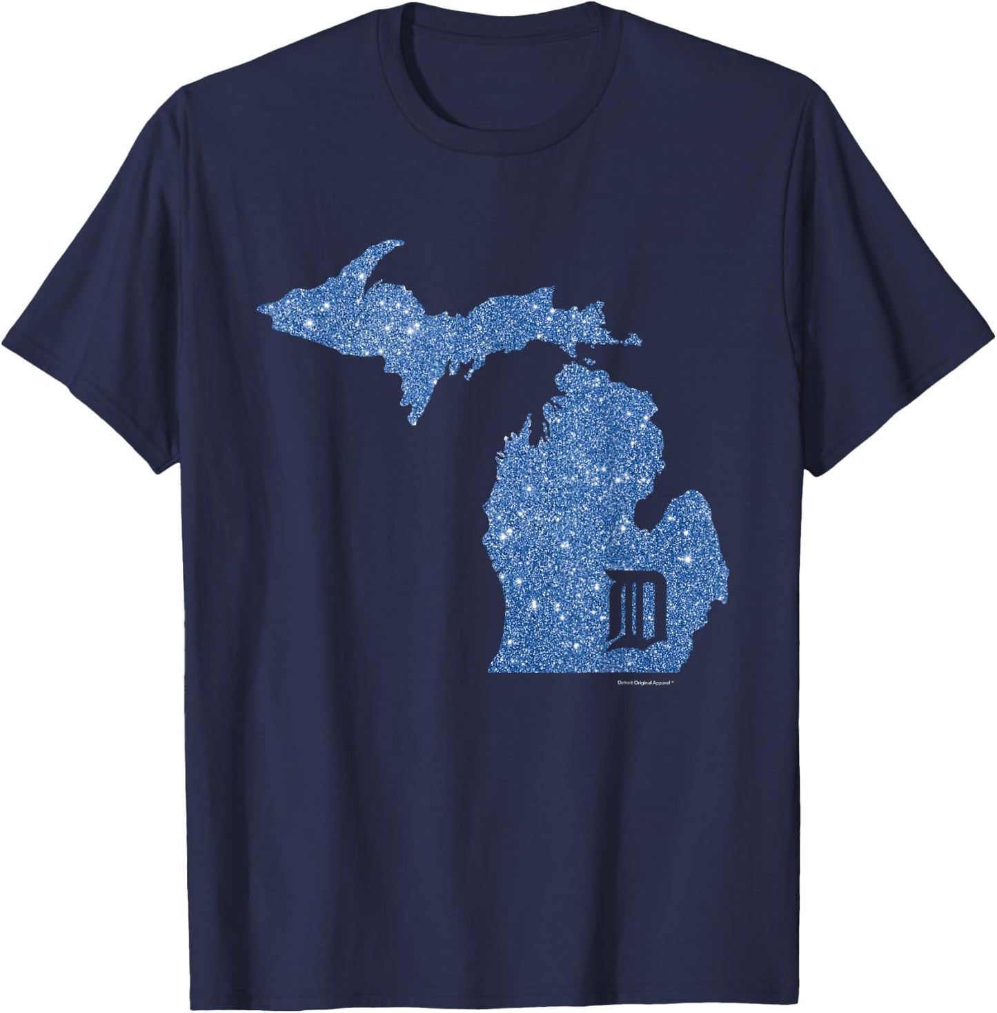 Detroit Michigan Shirt - Motor City "D" Mitten T-Shirt - T-Shirt | Navy