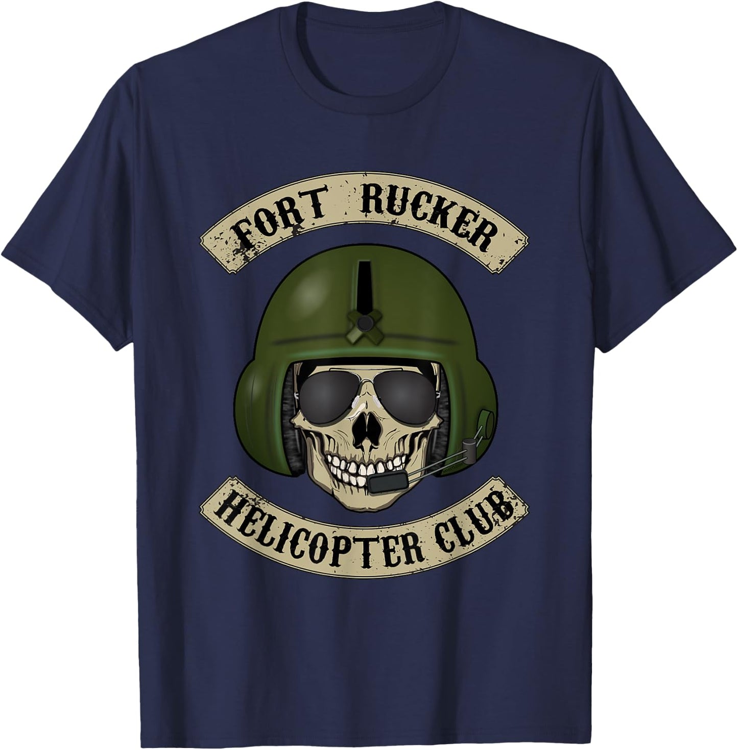 Fort Rucker Helicopter Club T shirt Pilot, Crew Chief T-Shirt - T-Shirt | Navy