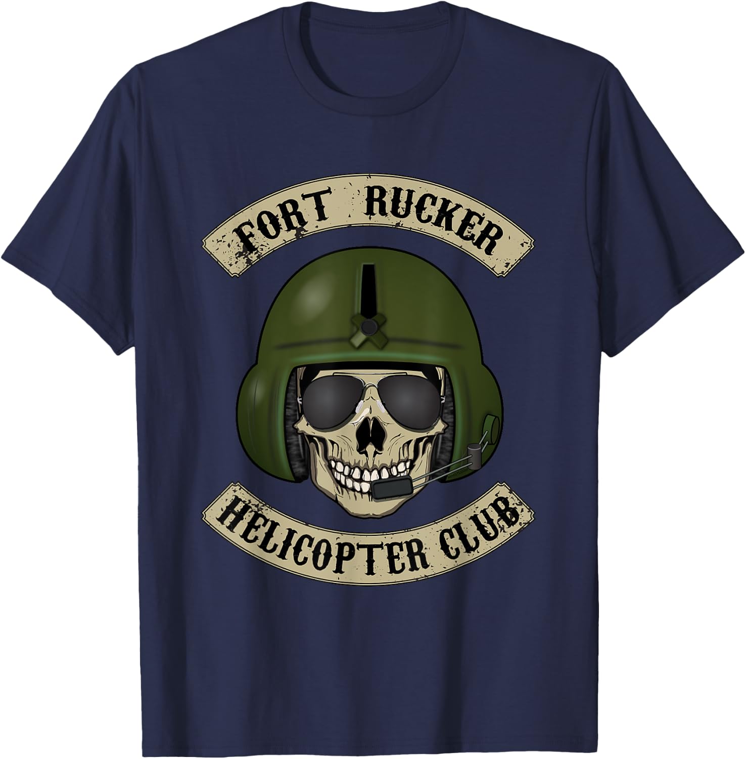 Fort Rucker Helicopter Club T shirt Pilot, Crew Chief T-Shirt - T-Shirt | Navy