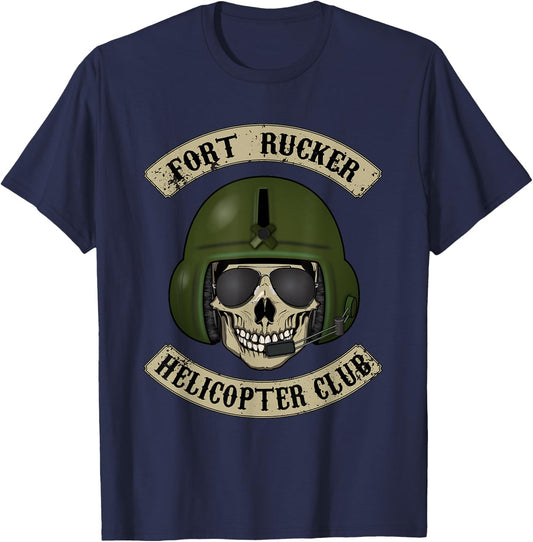 Fort Rucker Helicopter Club T shirt Pilot, Crew Chief T-Shirt - T-Shirt | Navy
