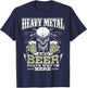 Heavy Metal And Beer Funny T-Shirt - T-Shirt | Navy