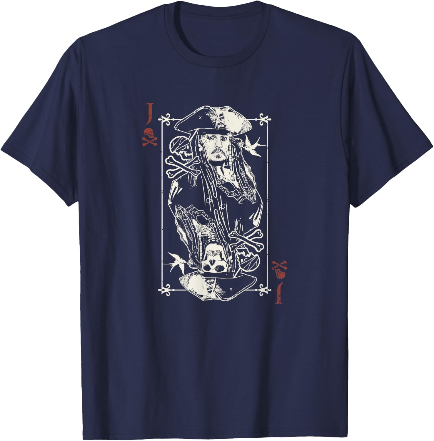 Pirates of The Caribbean - Jack Sparrow T-Shirt - T-Shirt | Navy