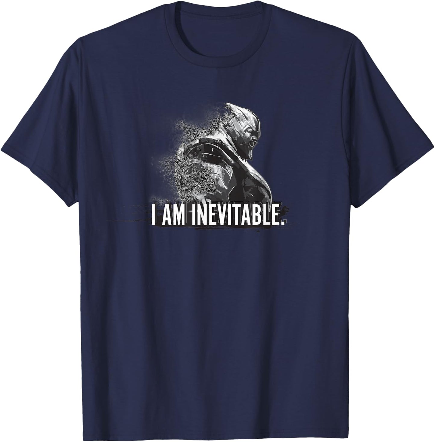 Marvel Avengers Endgame Thanos I Am Inevitable Portrait Small T-Shirt - T-Shirt | Navy