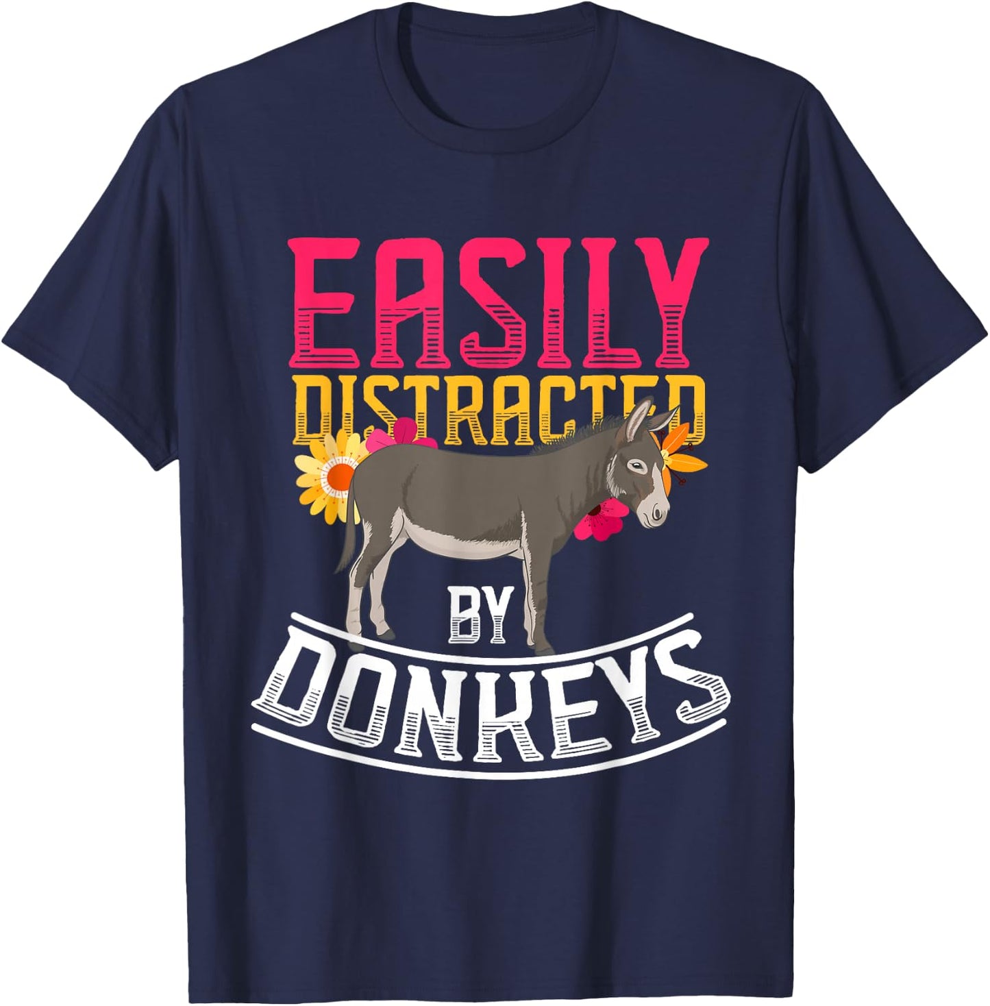 Funny Farm Animal Gift Donkey T-Shirt - T-Shirt | Navy