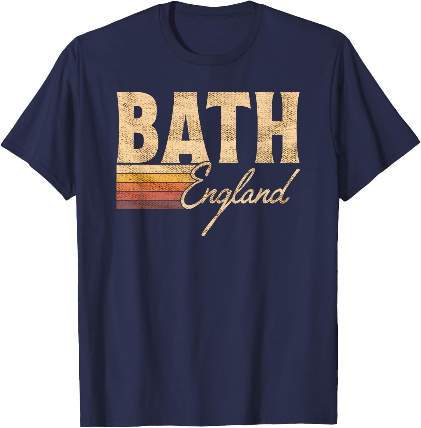 Vintage Bath England T-Shirt - T-Shirt | Navy