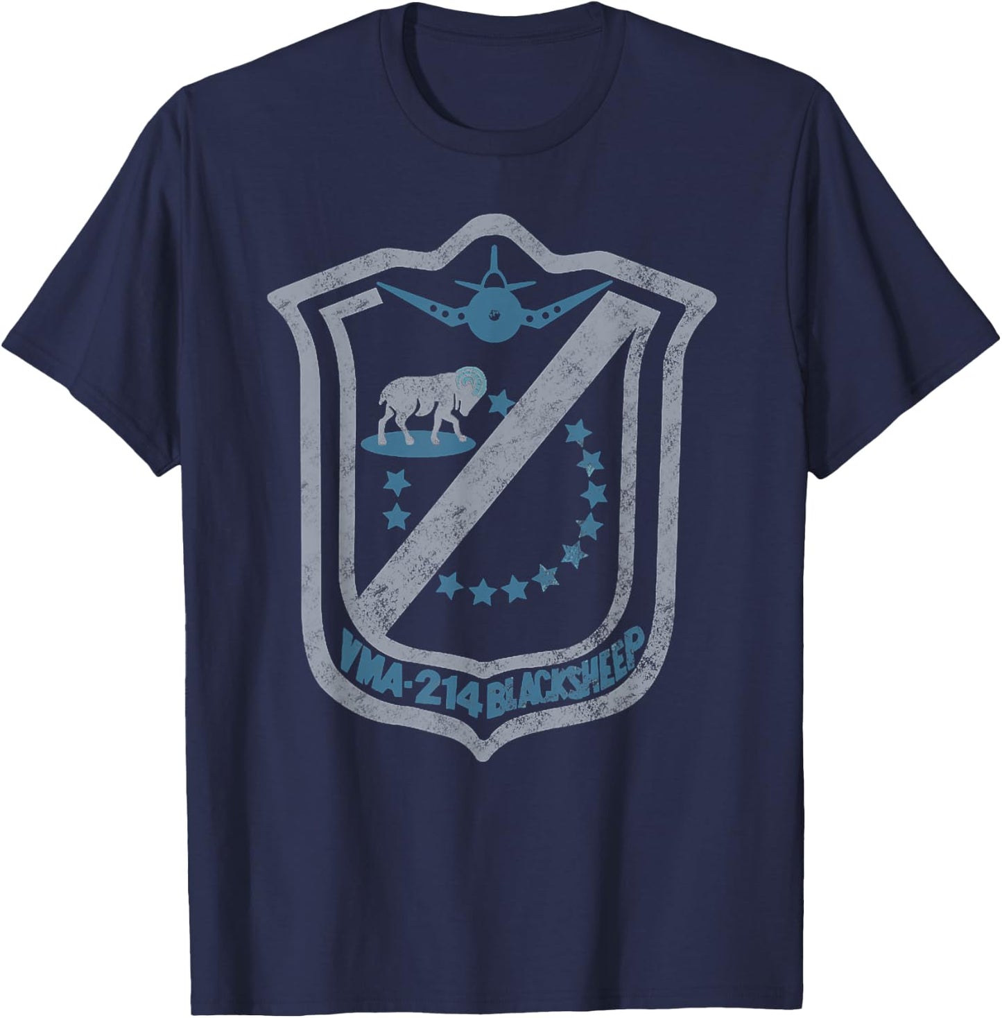 Black Sheep Squadron VMF 214 T-Shirt - T-Shirt | Navy