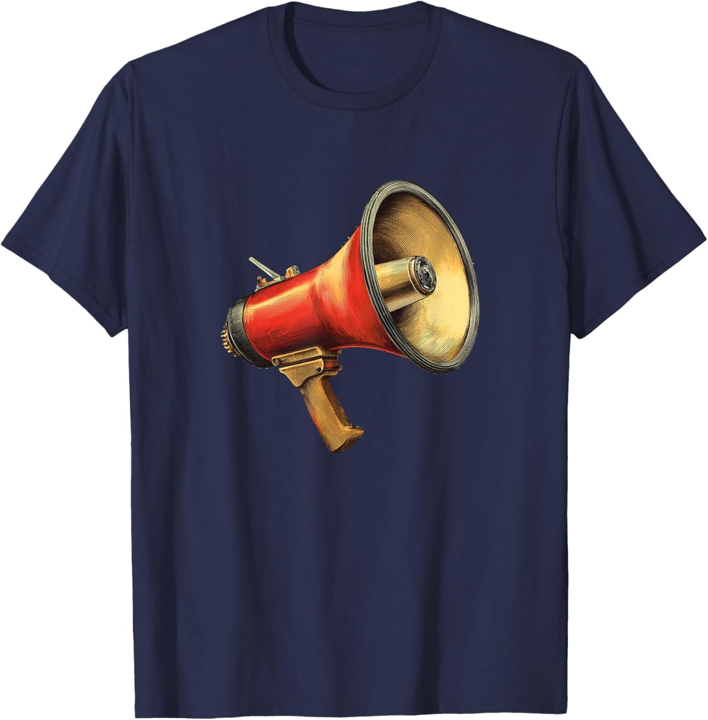 Cool Megaphone Graphic T-Shirt - T-Shirt | Navy