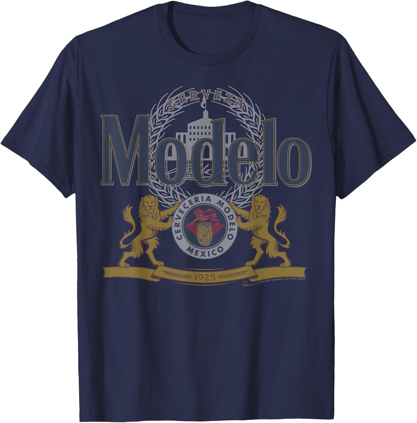 Officially Licensed Modelo Classic Casual T-Shirt - T-Shirt | Navy