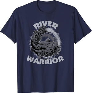 River Warrior Flathead Catfish T-Shirt - T-Shirt | Navy