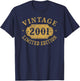 24th Birthday Women 24 Year Old Men Funny 2001 24 Year Old T-Shirt - T-Shirt | Navy