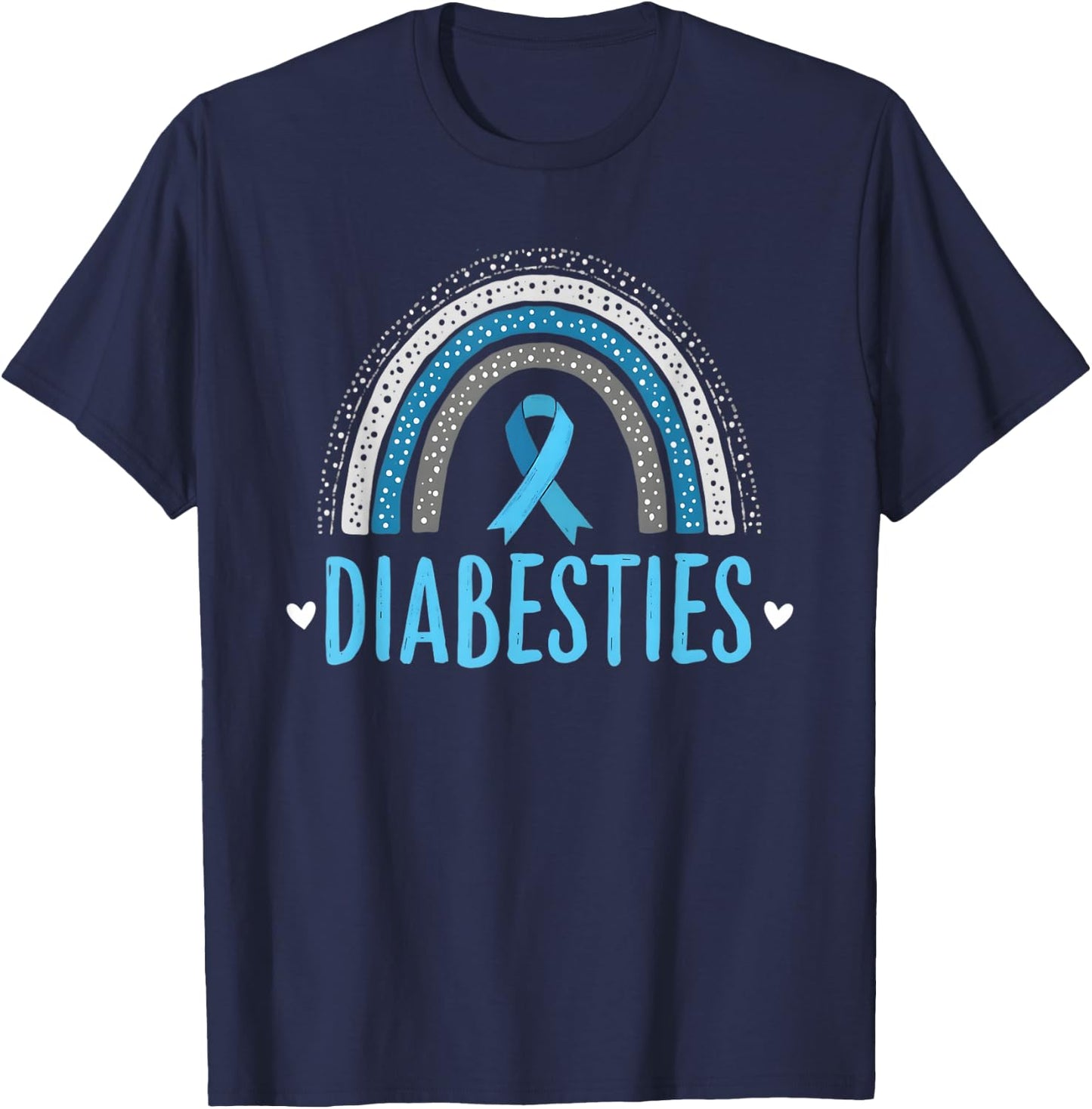 Funny Diabesties Diabetes Awareness Friend T-Shirt - T-Shirt | Navy