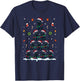 Newfoundland Dog Christmas Tree Lights Women Dog T-Shirt - T-Shirt | Navy