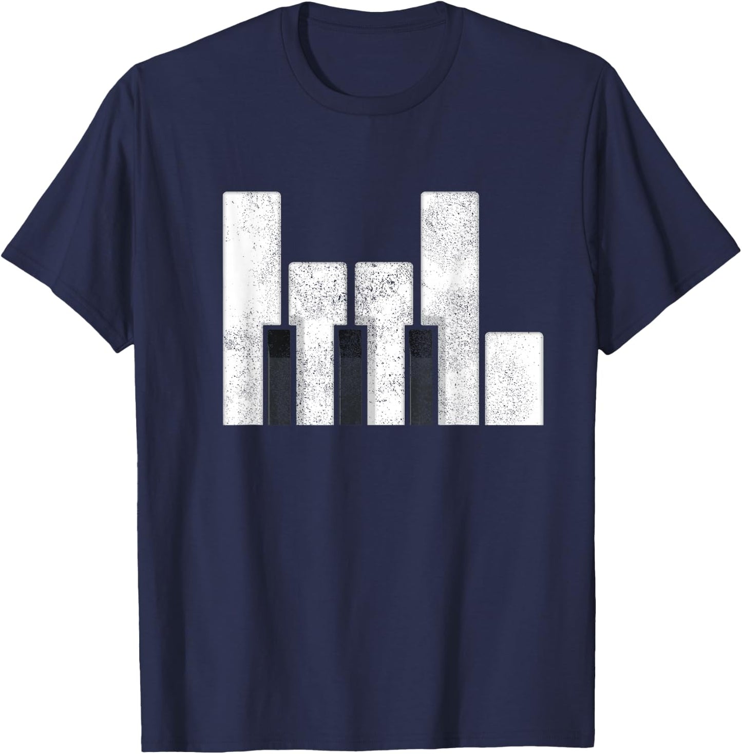 Piano Rock and Roll Music Funny Pianist T-Shirt - T-Shirt | Navy