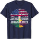 Half American Half Jamaican USA Flag Jamaica America T-Shirt - T-Shirt | Navy