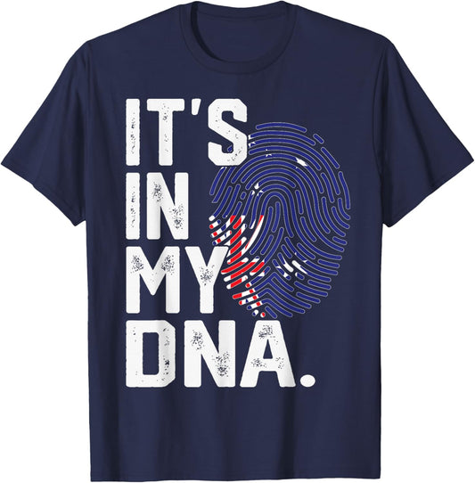 Australia Roots Flag Fingerprint Graphic Patriotic T-Shirt - T-Shirt | Navy