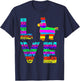 Funny Pinata Rainbow Horse Mexican Fiesta Party Hit T-Shirt - T-Shirt | Navy