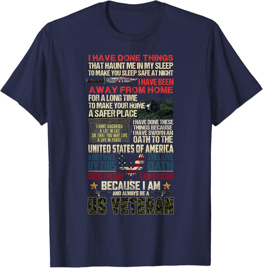 VETERAN t shirt I have done things T-Shirt - T-Shirt | Navy