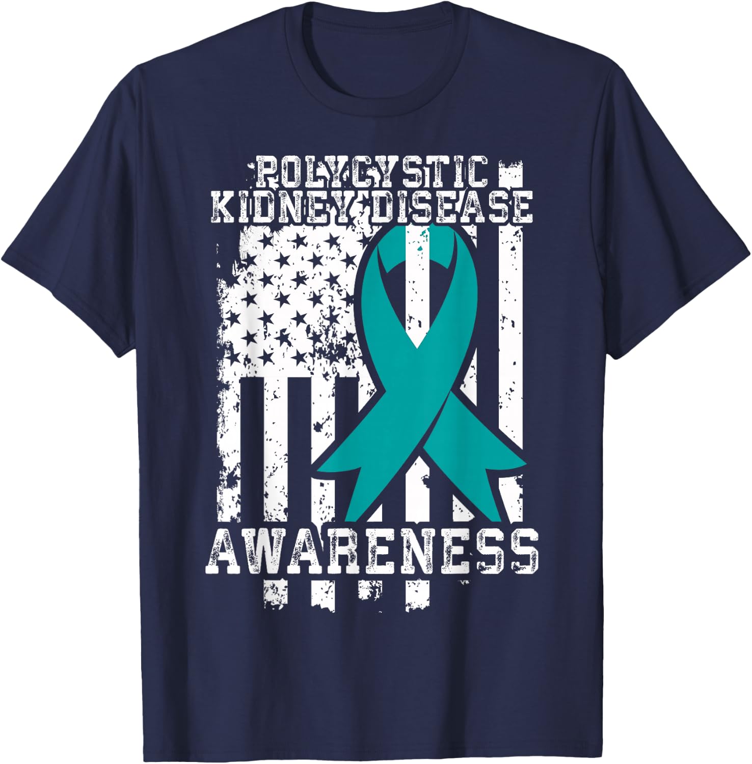 PKD Polycystic Kidney Syndrome Awareness T-Shirt - T-Shirt | Navy
