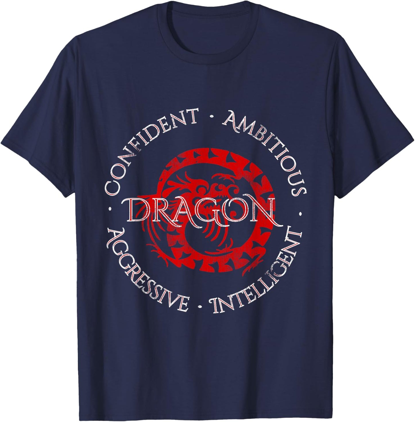 Year of the Dragon Chinese Zodiac / Horoscope T-Shirt - T-Shirt | Navy