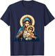 Holy Rosary Virgin Mary Baby Jesus Catholic Rosary Mysteries T-Shirt - T-Shirt | Navy