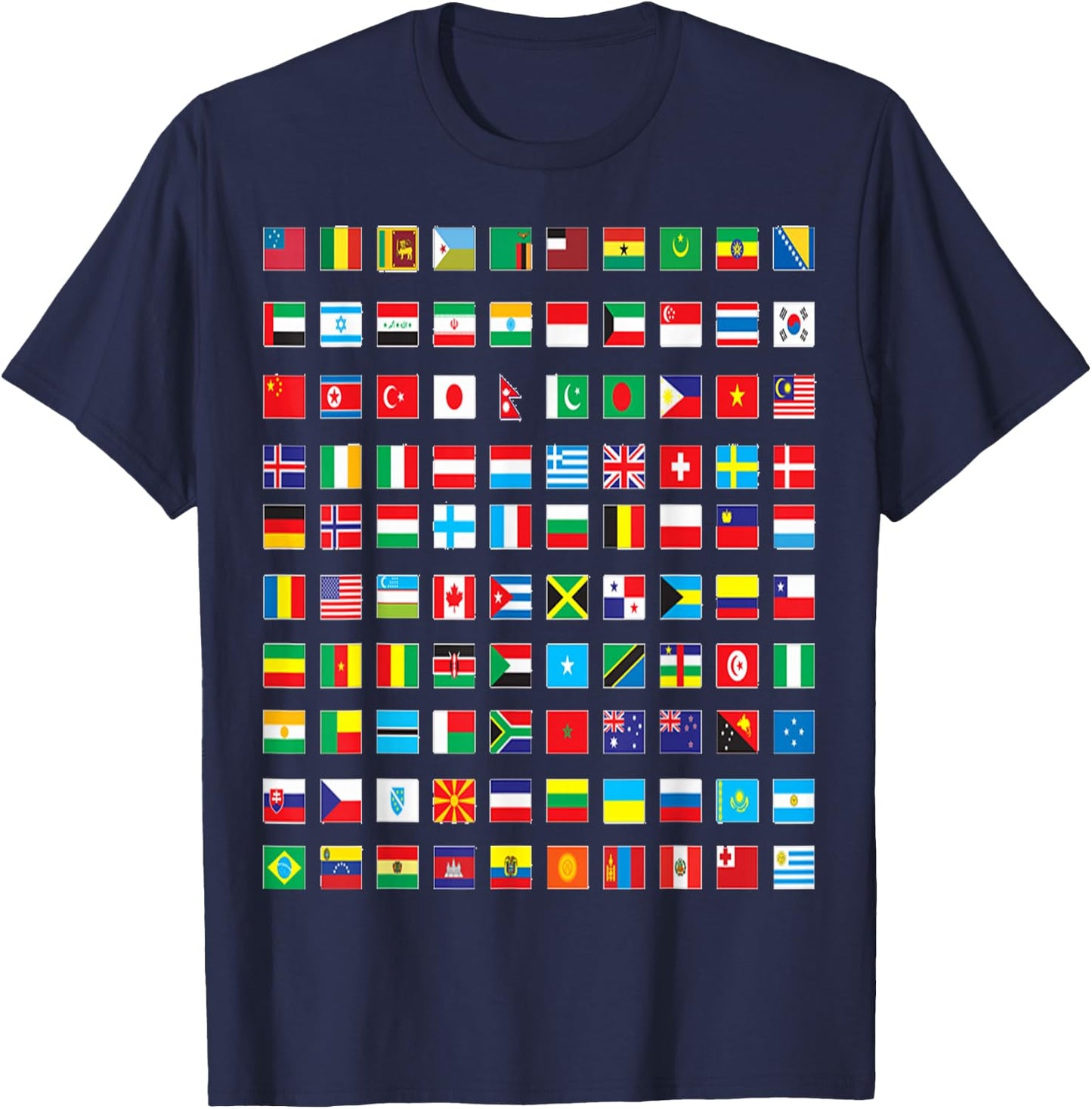 International world flags and world map for children T-Shirt - T-Shirt | Navy