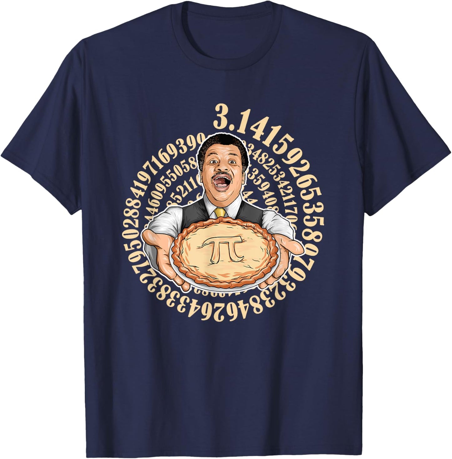 Neil deGrasse Tyson Pi Day T-Shirt - T-Shirt | Navy