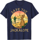 Jackrabbit Desert Cactus Mountain vintage save the Jackalope T-Shirt - T-Shirt | Navy