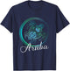 Aruba Tribal Turtle Souvenir Gift T-Shirt - T-Shirt | Navy