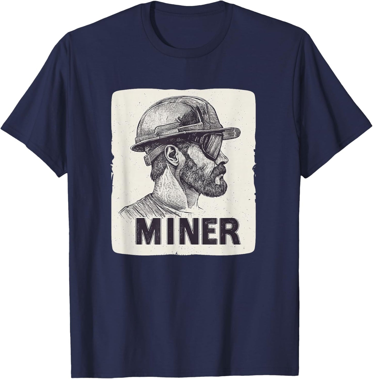 Awesome Miner Man Costume T-Shirt - T-Shirt | Navy